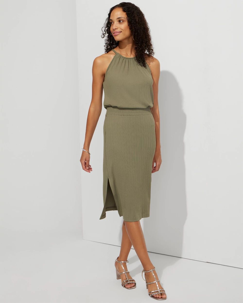 Midi skirt white house black market outlet